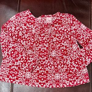 Carter's Red and White Floral Top